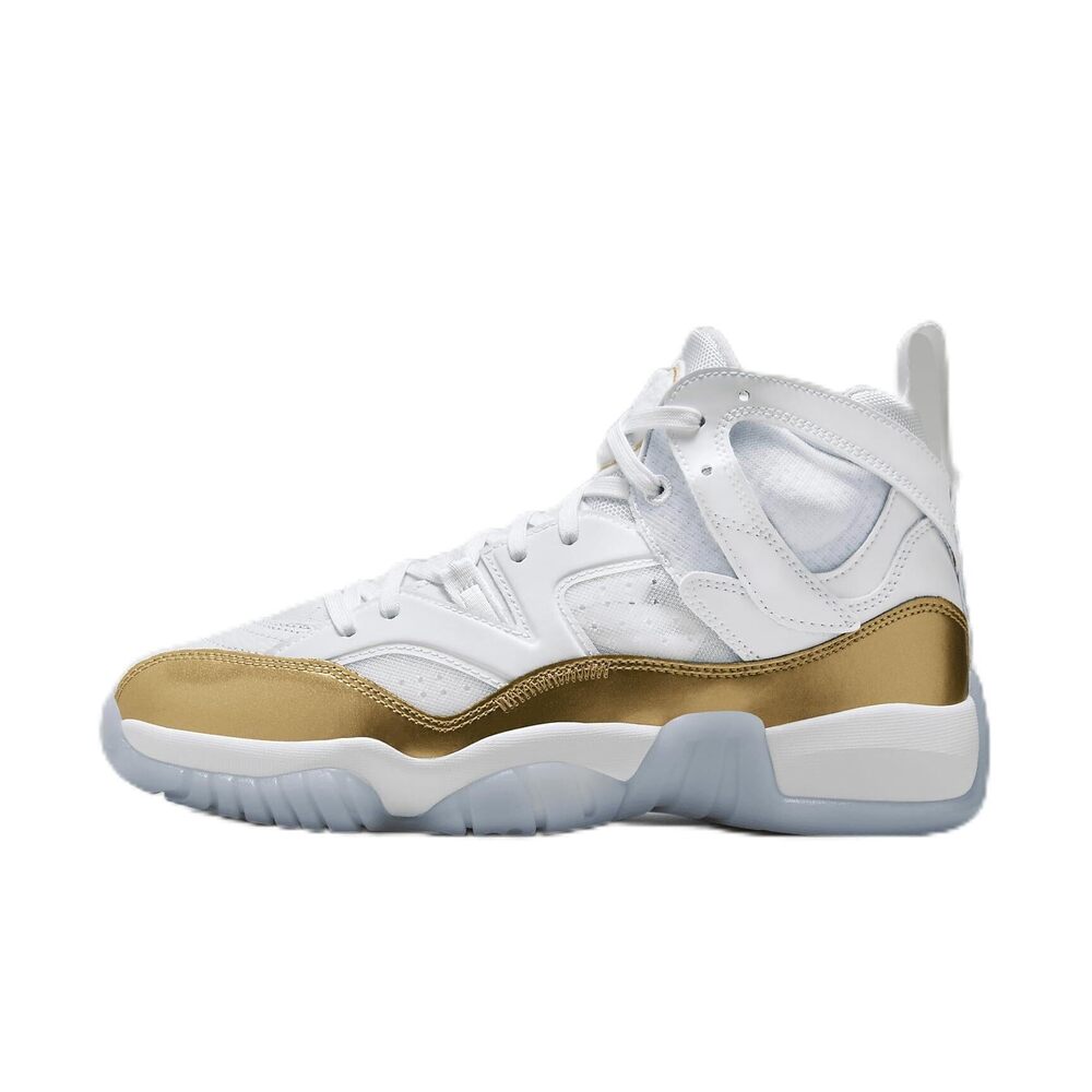 Nike Jumpman Two Trey Women's Shoes White/Metallic Gold/Ice Blue/Black, 6